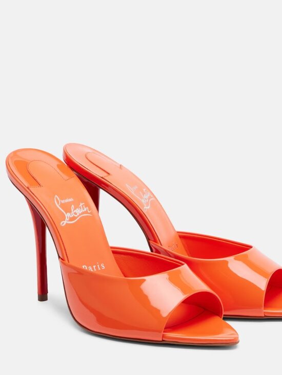 Christian Louboutin Shoes - Christian Louboutin MISS Z MULE 100 Patent Leather Sandals Heels Caruzo